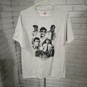 Hanes Men's Size Large Grey "The Men of Mayberry" Andy Griffith TV T-shirt